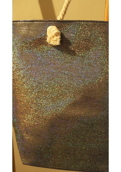 Kadın Lüster Çanta - Renkli - Fermuarlı- 50*35 Cm- Plaj Çantası indirimleri