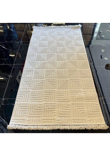 Design 1062 Bej Yumuşak Dokulu Desensiz Iskandinav Halı