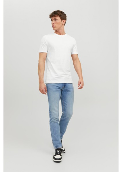 JJEORGANIC BASIC TEE SS O Beyaz Erkek Kısa Kol T-Shirt