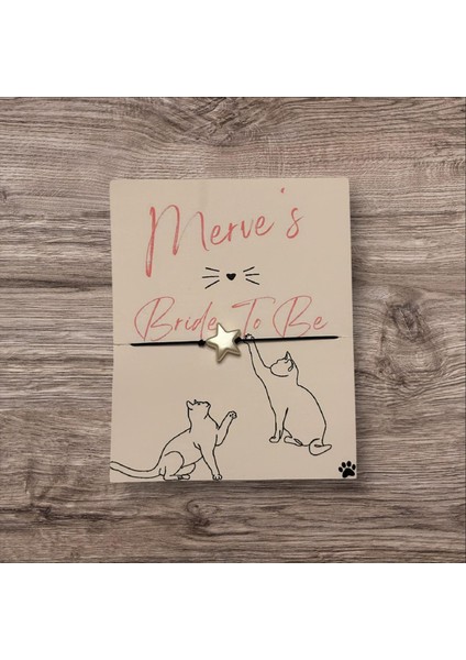 Bride To Be Hediyelik 5 Adet 9X11CM Kart Tasarımı ile Plastik Gümüş Yıldız Bileklik fiyatları