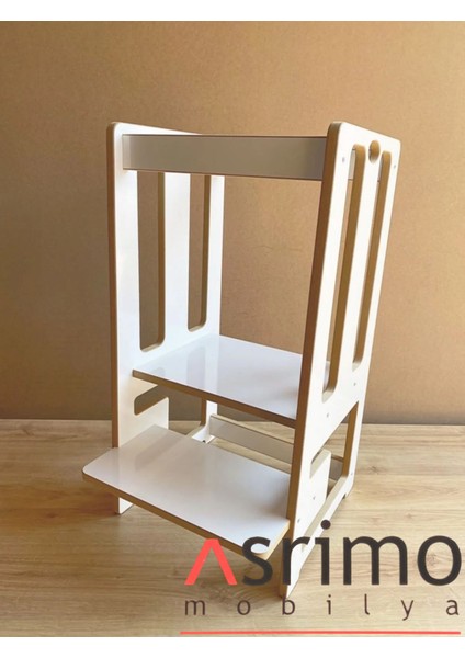 Ahşap Öğrenme Kulesi - Beyaz fiyatları