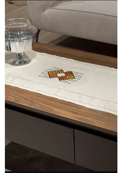 Magic Rug El Baskısı %100 Organik Dokuma Kumaş Runner ve Kırlent Kılıfı Seti fiyatları
