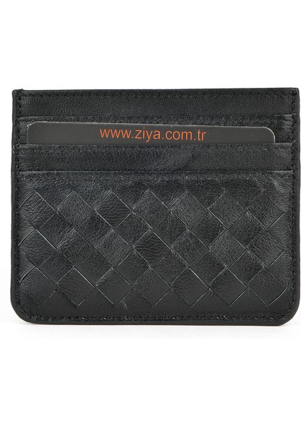 , Unisex Hakiki Deri Kartlık 1539852Z06 Siyah