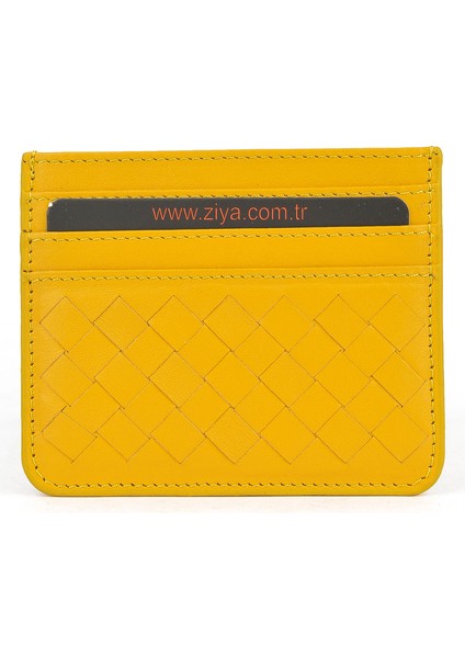 , Unisex Hakiki Deri Kartlık 1539852Z06 Sarı