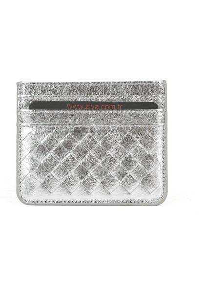 , Unisex Hakiki Deri Kartlık 1539852Z06 Gümüş
