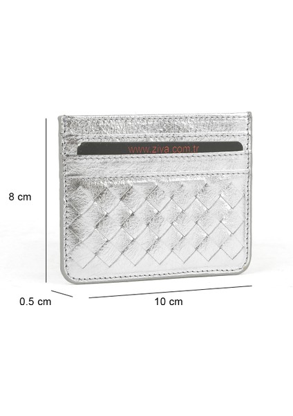 , Unisex Hakiki Deri Kartlık 1539852Z06 Gümüş fiyatları