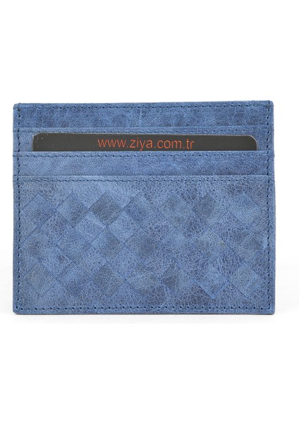 , Unisex Hakiki Deri Kartlık 1539852Z05 Kot Mavi