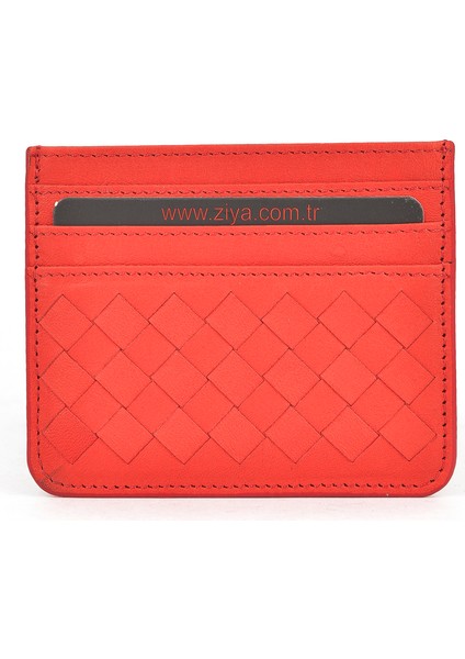 , Unisex Hakiki Deri Kartlık 1539852Z06 Kırmızı
