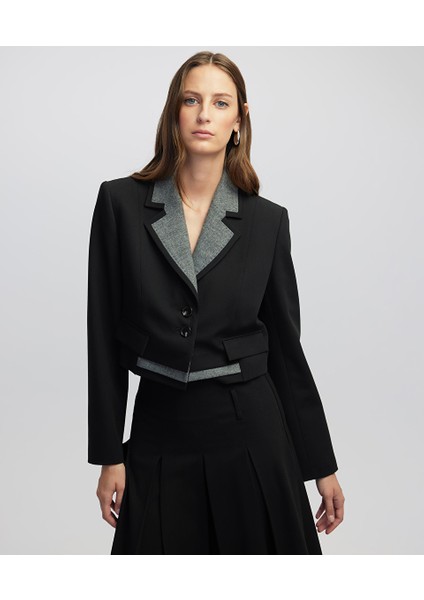 Kumaş Mix Crop Blazer IW6250106014001