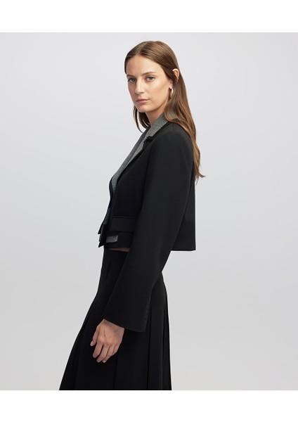 Kumaş Mix Crop Blazer IW6250106014001 modelleri