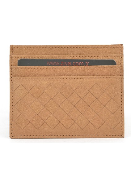 , Unisex Hakiki Deri Kartlık 1539852Z05 Açık Kahve