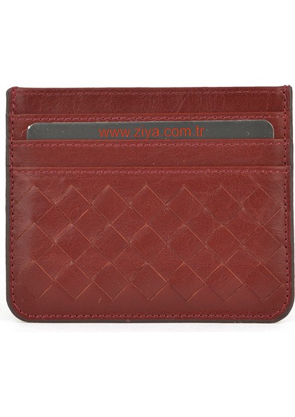 , Unisex Hakiki Deri Kartlık 1539852Z06 Kızıl Kahve