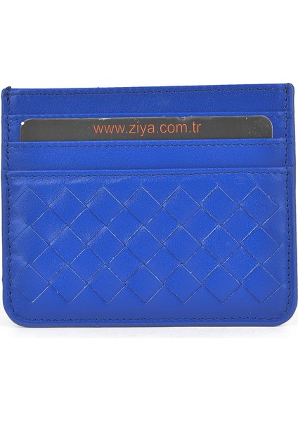 , Unisex Hakiki Deri Kartlık 1539852Z06 Saks Mavi