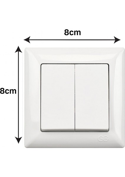 Visage Beyaz Komitatör Ikili Anahtar (Çerçeve Dahil) fiyatları