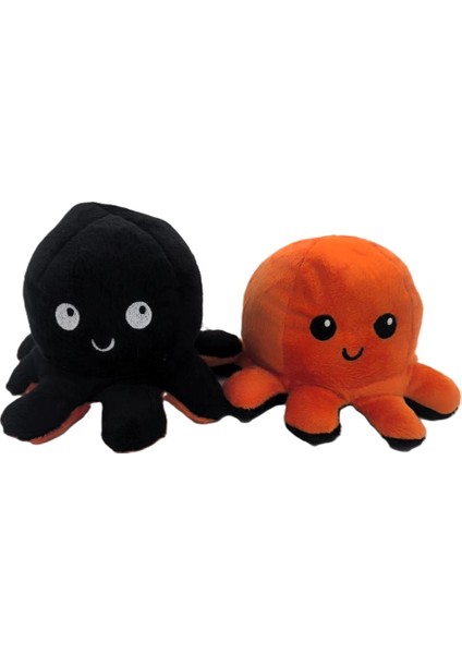 62054 Mood Değiştiren Peluş Ahtapot 20 Cm. Siyah - Turuncu fiyatları