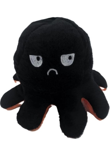62054 Mood Değiştiren Peluş Ahtapot 20 Cm. Siyah - Turuncu fırsatları