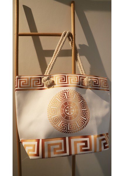 Kadın Lüks Desen Çanta - Fermuarlı- 50*35 Cm- Plaj Çantası fırsatları