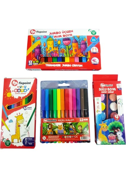 Fx Okul 4parça Boya Seti