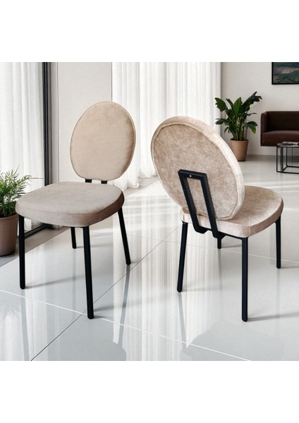 4 Kişilik Kemençe Mutfak Masa Sandalye Takımı 120 x 70 cm (Cappucino-Siyah Iskelet) fiyatları