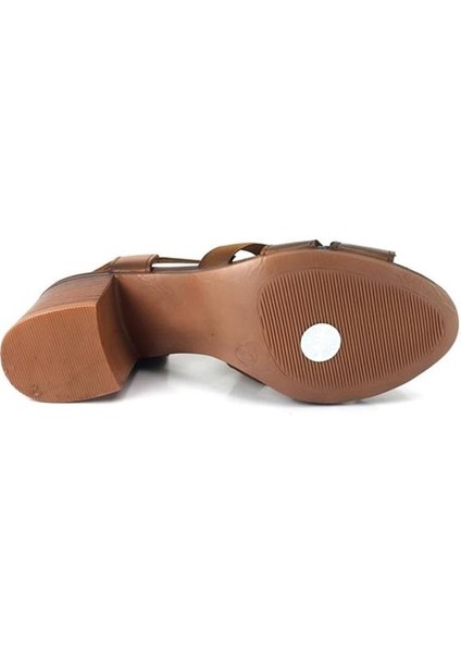 1857227 Günlük Hakiki Deri Bayan Sandalet-Taba fırsatları