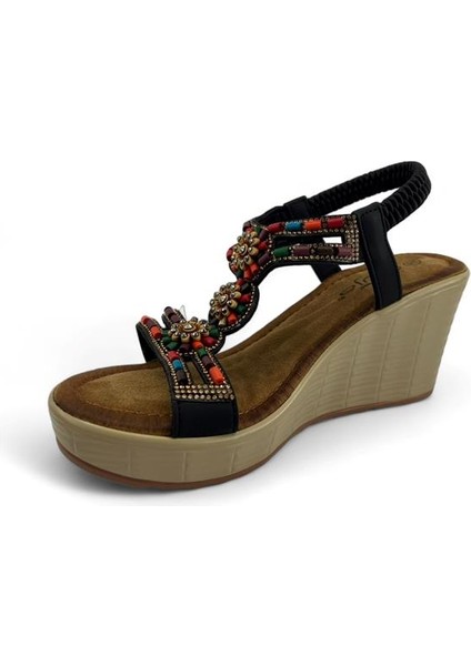 156,3 Günlük Taşlı Bayan Sandalet-Siyah modelleri