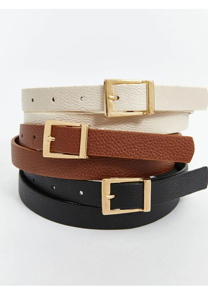 Lcw Deri Görünümlü Kadın Kemer 3'lü (W5) indirimleri