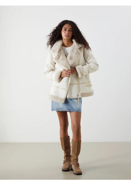 Xsıde Biker Yaka Kadın Süet Görünümlü Mont (W5) fiyatları