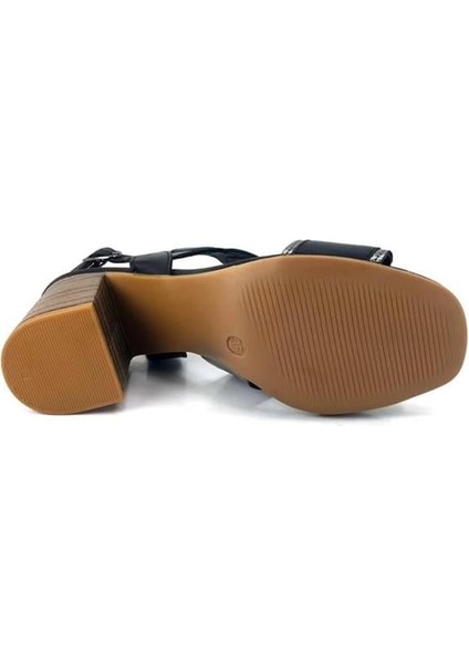 2108513 Günlük Hakiki Deri Bayan Sandalet-Siyah fırsatları