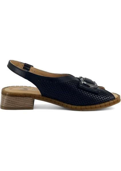 2512003 Günlük Hakiki Deri Bayan Sandalet-Siyah modelleri