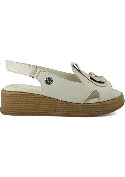 2780 Hakiki Deri Günlük Kadın Sandalet-Kemik fiyatları