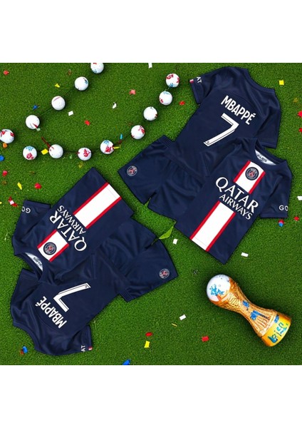 Psg Mbappe Paris Saint Germain 22/23 Sezon Halı Saha Çoraplı Forması 3'lü Set modelleri