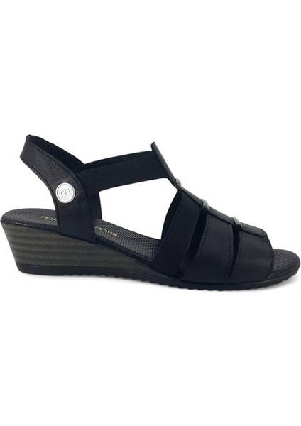 2735 Hakiki Deri Günlük Kadın Sandalet-Siyah fiyatları