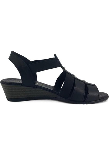 2735 Hakiki Deri Günlük Kadın Sandalet-Siyah modelleri