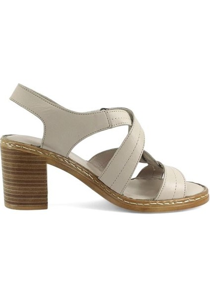 2505 Hakiki Deri Günlük Kadın Sandalet-Gri modelleri