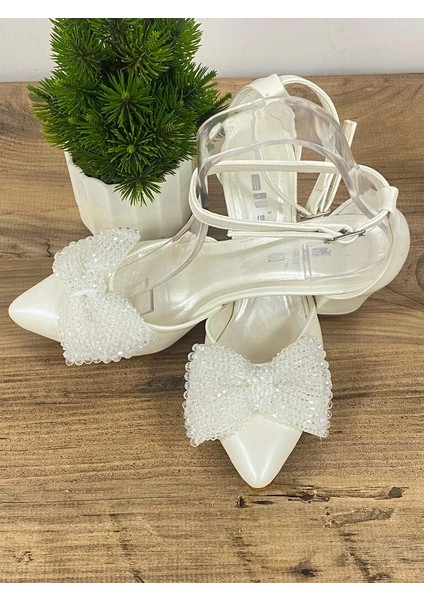 0000050 8 cm Fiyonk Detaylı Yüksek Topuklu Gelin & Abiye Ayakkabısı fiyatları