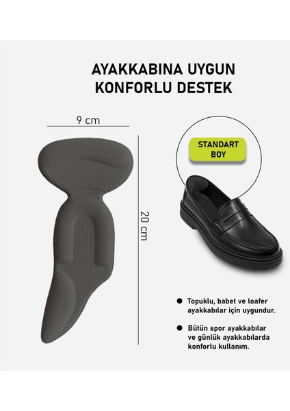 Ayakkabı Vurmasına Karşı 3 Bölgeli Konfor Pedi, Topuk, Kavis ve Bilek Desteği, Yarım Tabanlık | 1 Çift indirimleri