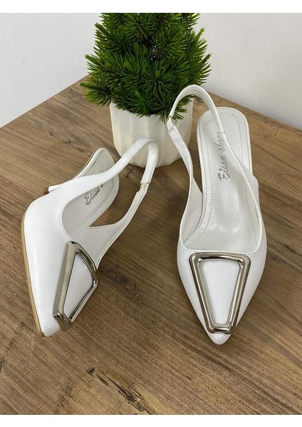 0000057 Metal Toka Detay Kadin Stiletto Topuklu Ayakkabi fiyatları