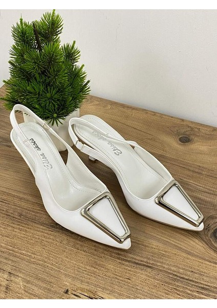 0000057 Metal Toka Detay Kadin Stiletto Topuklu Ayakkabi indirimleri