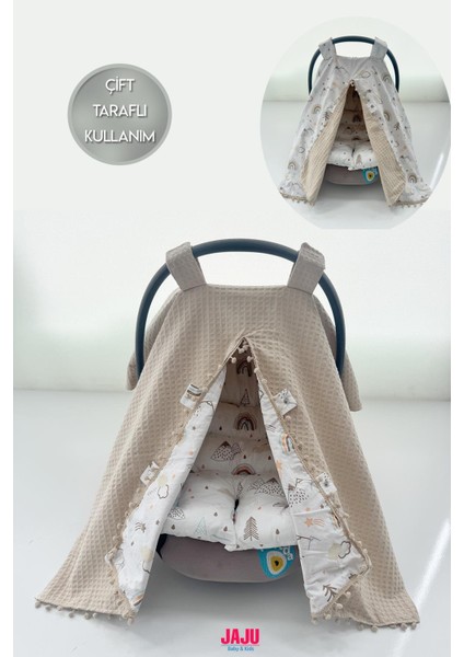 Çift Taraflı Puset Örtüsü ve Puset Minderi– Konforlu, Şık ve Fonksiyonel!