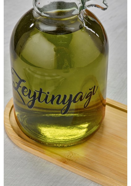 2'li Mantar Tıpalı, Standlı 1000 ml Cam Yağdanlık Ayçiçek Yağı/zeytin Yağı Şişesi(Transfer Etiketli) indirimleri