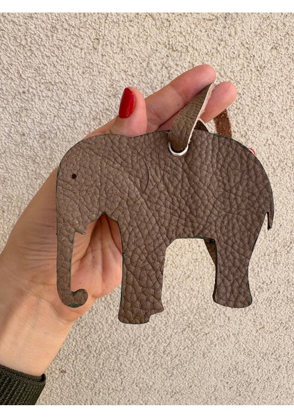 Pinkylola -Bereketli Fil Model-Vizon Hakiki Deri Çanta Süsü,bag Charm fiyatları