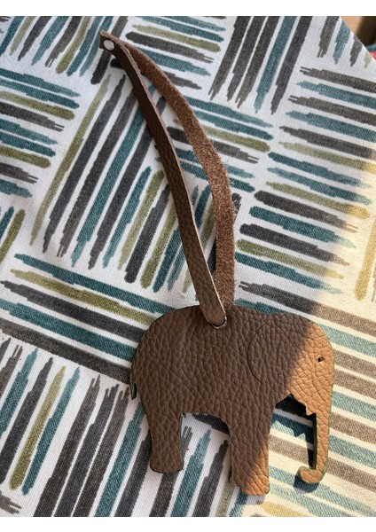 Pinkylola -Bereketli Fil Model-Vizon Hakiki Deri Çanta Süsü,bag Charm indirimleri