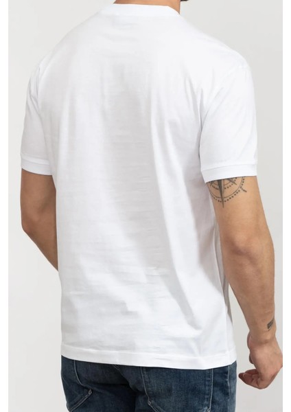 Bisiklet Yaka Erkek T-Shirt-Beyaz fırsatları