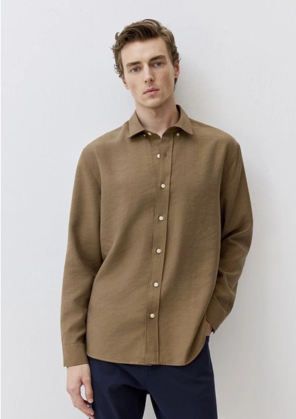 Erkek Kahve M0211650-70378 Uzun Kollu Gömlek