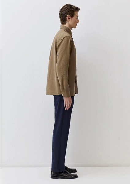 Erkek Kahve M0211650-70378 Uzun Kollu Gömlek modelleri