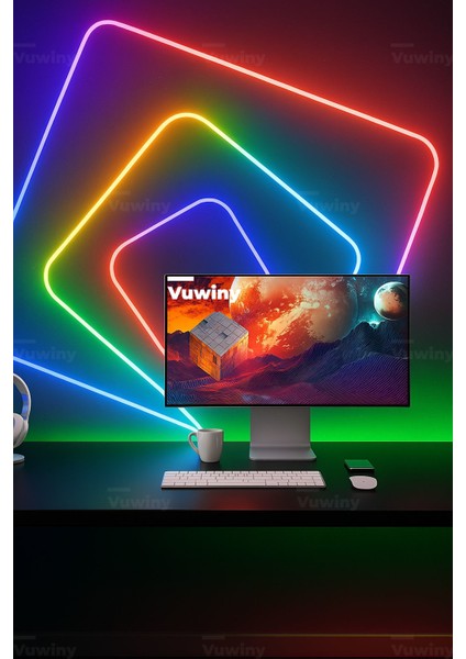 APP Mobil Uygulamalı Sese Duyarlı WIFI Özellikli IP67 RGB-IC Akıllı Led Neon Akıllı Aydınlatma (3 Metre - 5V)