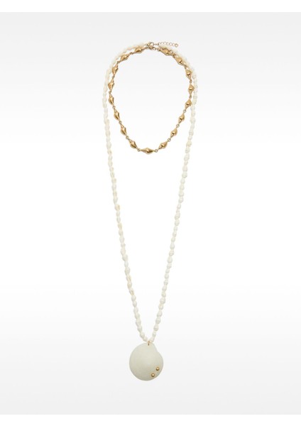 Deniz Kabuklu Boncuklu Kolye Seti fiyatları