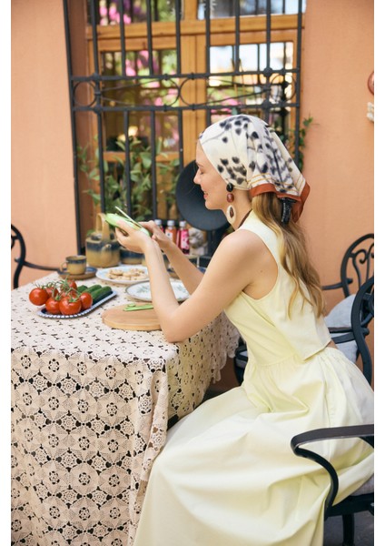Cosmo Poplin Elbise Soft Sarı modelleri