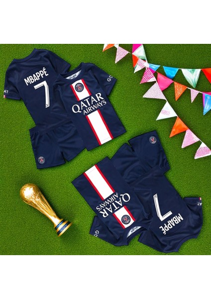 Psg Mbappe Paris Saint Germain 22/23 Sezon Halı Saha Çoraplı Forması 3'lü Set modelleri