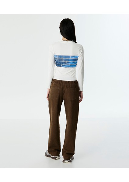 Görsel Baskılı Dar Kesim T-Shırt TW6250070040018 fırsatları
